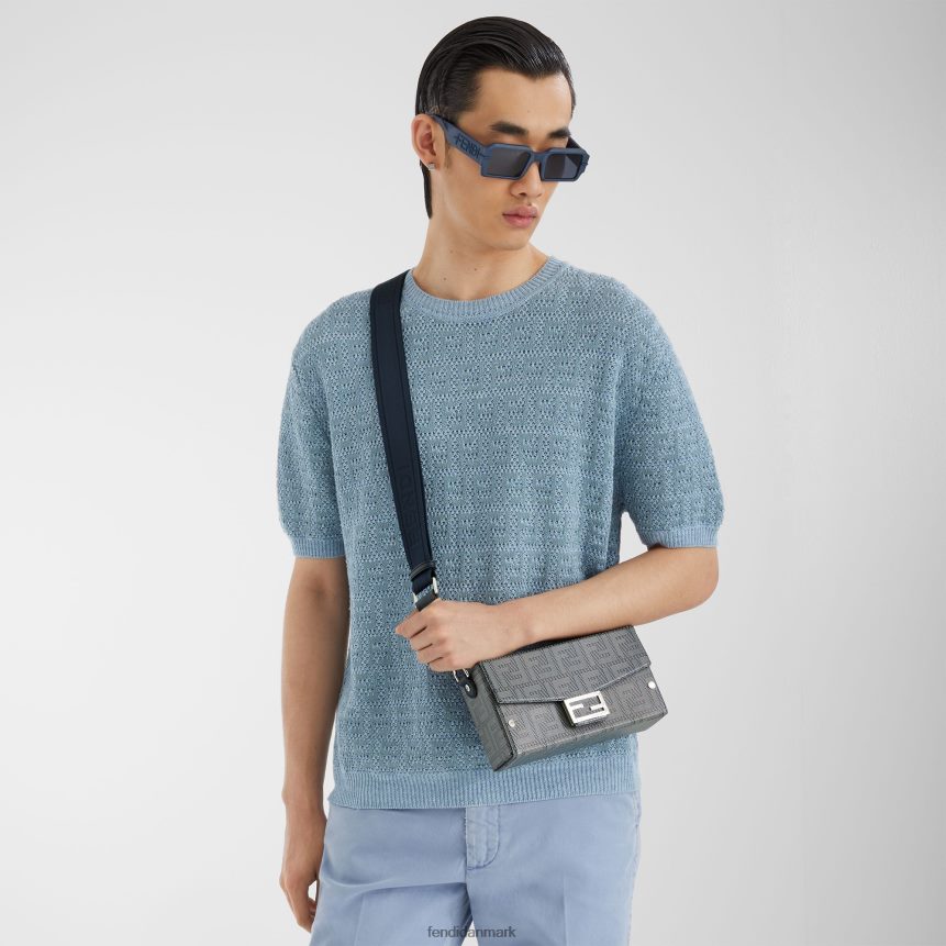 hør-, bomulds- og silketrøje Mænd Fendi beklædning lyseblå A44V2D1909