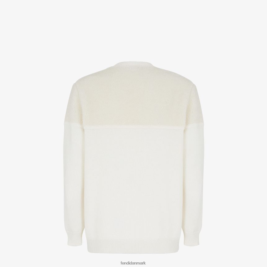 silke og uld sweater Mænd Fendi beklædning hvid A44V2D2095