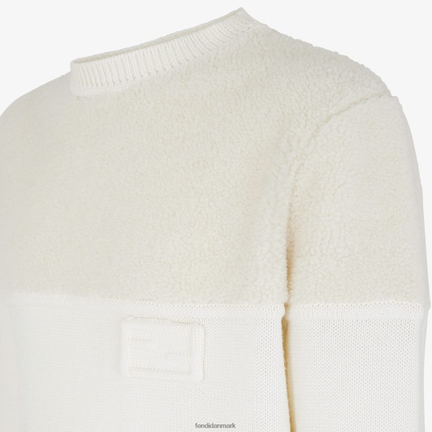 silke og uld sweater Mænd Fendi beklædning hvid A44V2D2095