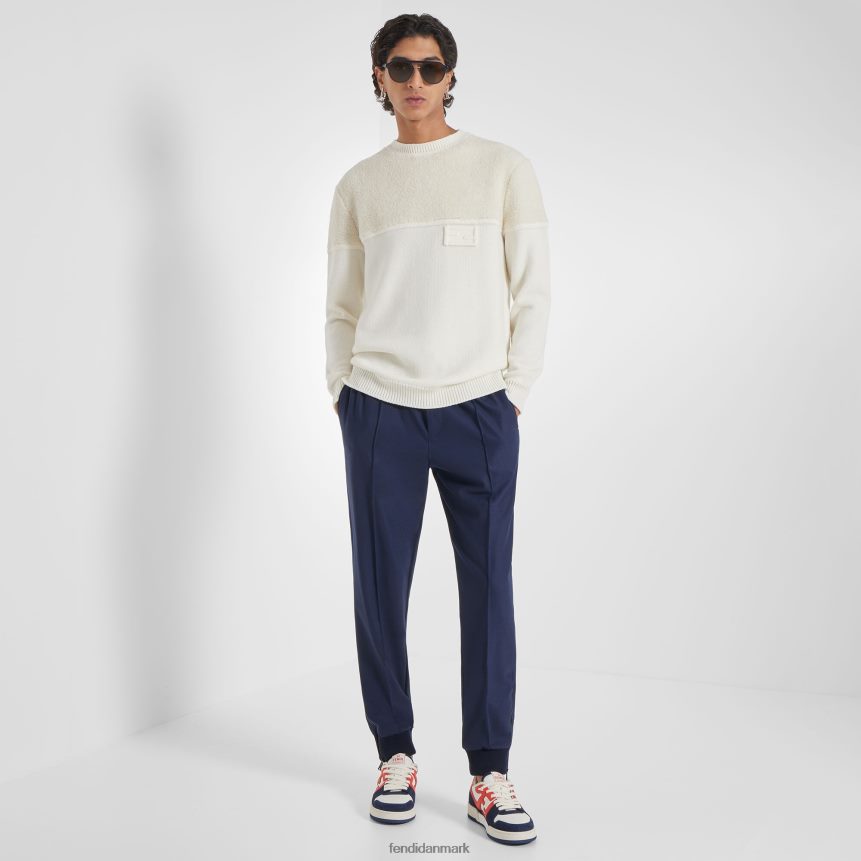 silke og uld sweater Mænd Fendi beklædning hvid A44V2D2095