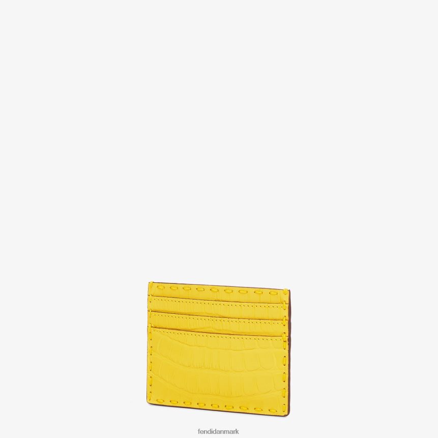 alligator læder kortholder Mænd Fendi tilbehør gul A44V2D2676
