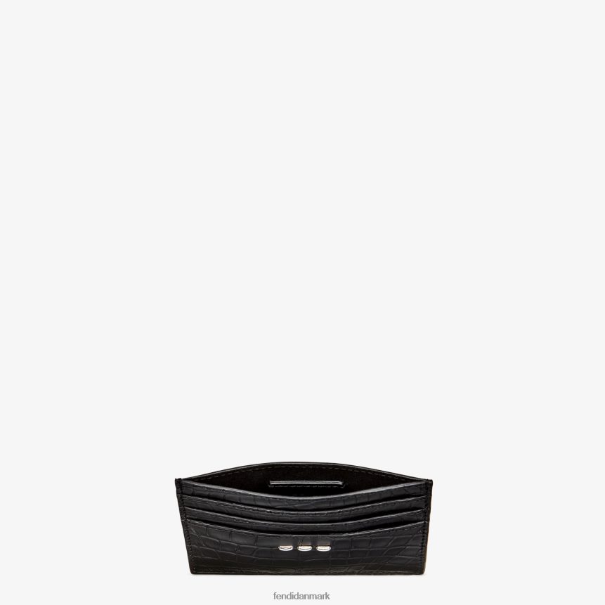 alligator læder kortholder Mænd Fendi tilbehør sort A44V2D2678