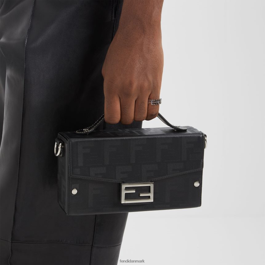 blød baguette lædertaske i bagagerummet Mænd Fendi tilbehør sort A44V2D1801