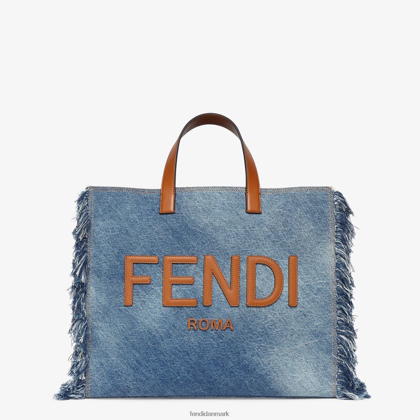 denimtaske med frynser Mænd Fendi tilbehør blå A44V2D1868