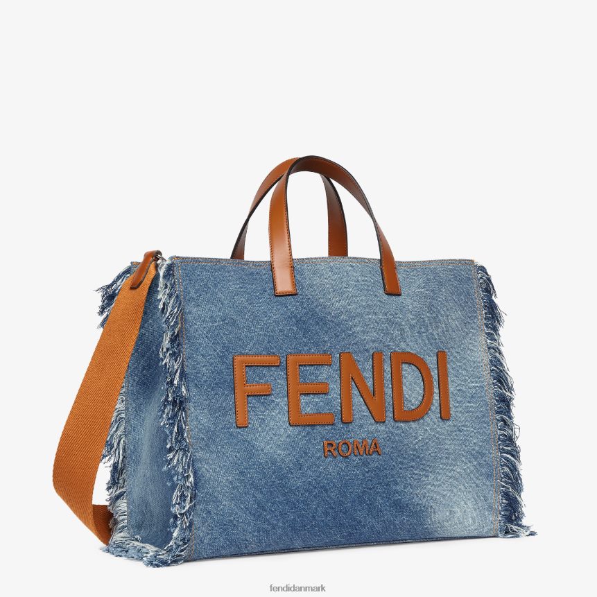 denimtaske med frynser Mænd Fendi tilbehør blå A44V2D1868