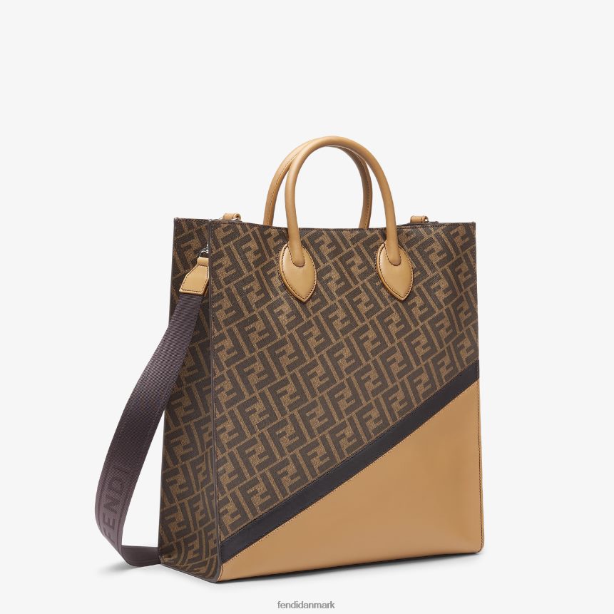 læder og ff stof taske Mænd Fendi tilbehør Brun A44V2D1854