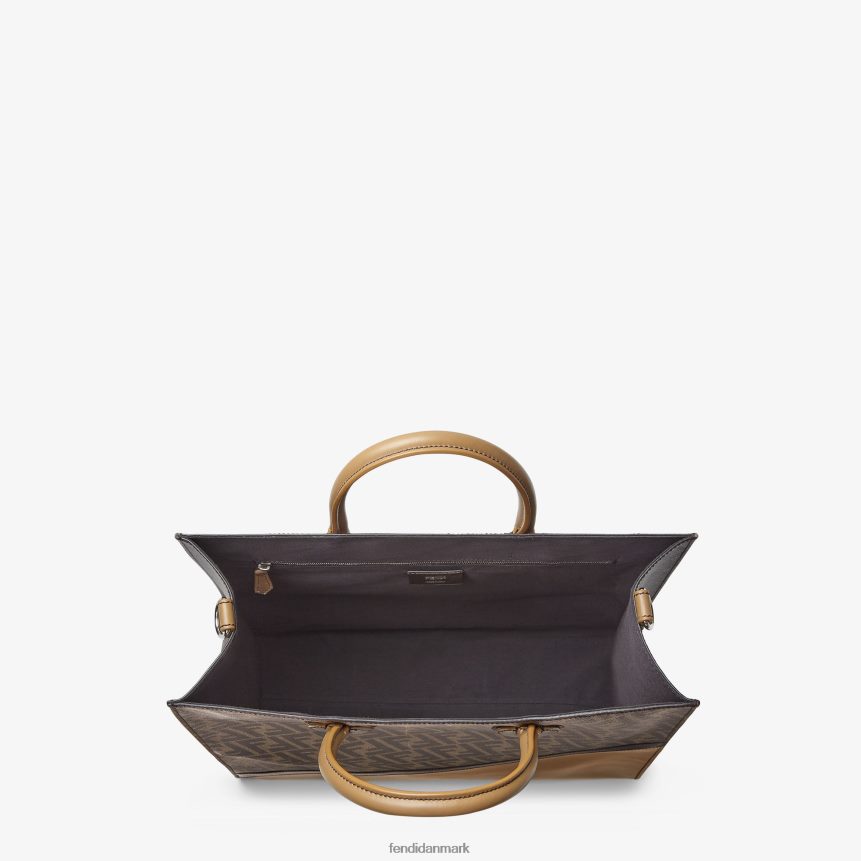 læder og ff stof taske Mænd Fendi tilbehør Brun A44V2D1854