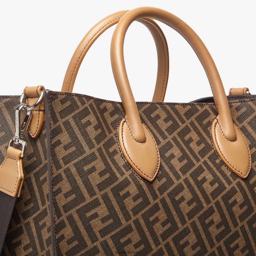 læder og ff stof taske Mænd Fendi tilbehør Brun A44V2D1854