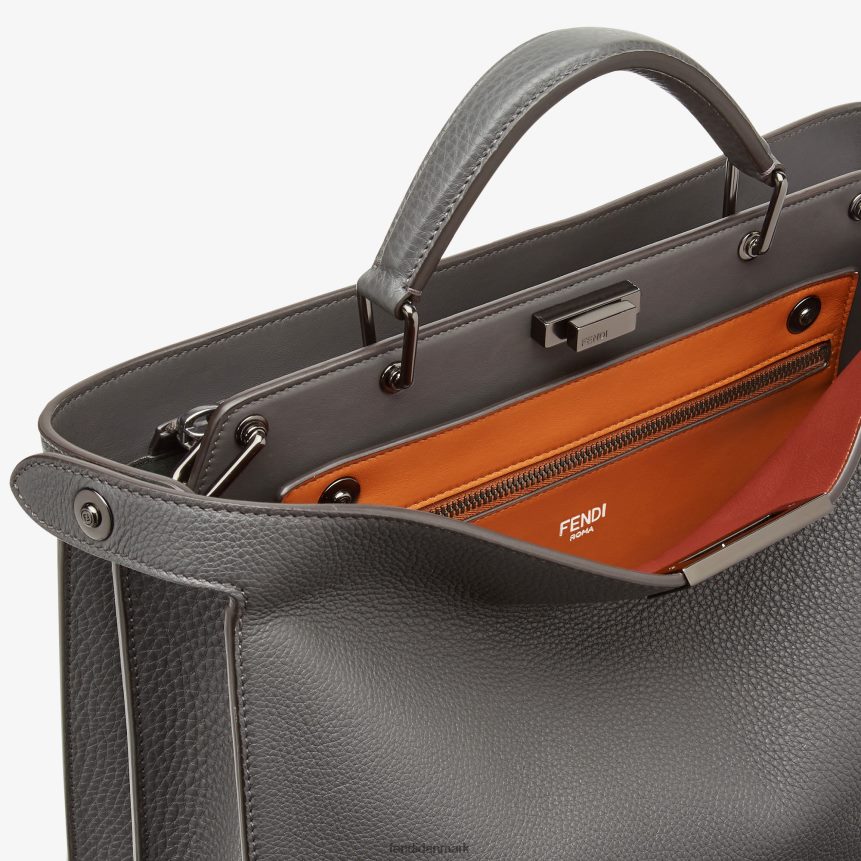 peekaboo iseeu medium lædertaske Mænd Fendi tilbehør grå A44V2D1816
