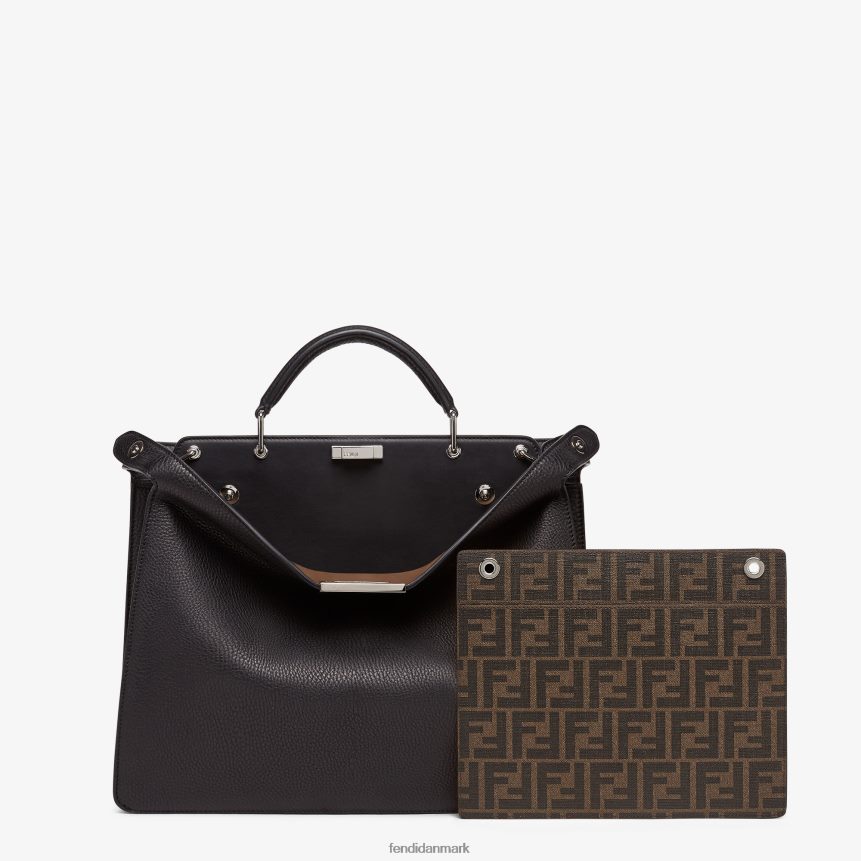 peekaboo iseeu medium lædertaske Mænd Fendi tilbehør sort A44V2D1817