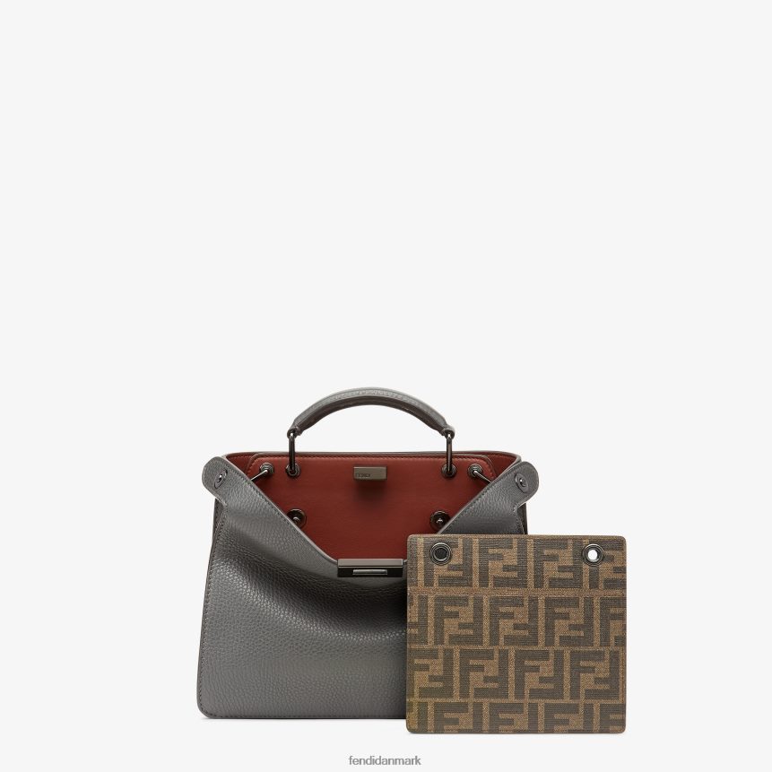 peekaboo iseeu mini lædertaske Mænd Fendi tilbehør grå A44V2D1824