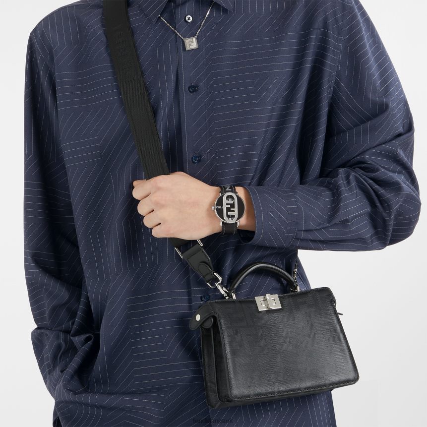 peekaboo iseeu xcross lædertaske Mænd Fendi tilbehør sort A44V2D1808