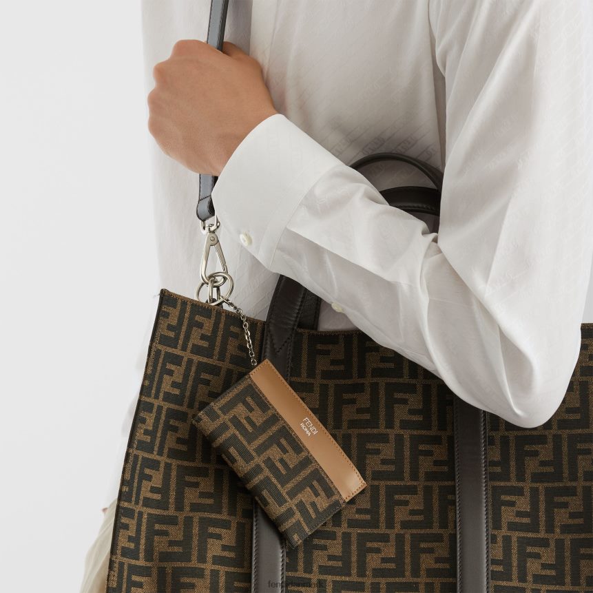 stof nøgleetui Mænd Fendi tilbehør Brun A44V2D2400