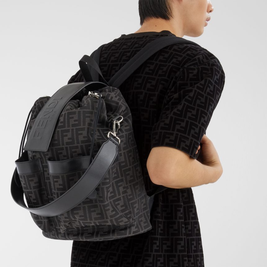 ff stof rygsæk Mænd Fendi tilbehør sort A44V2D1861