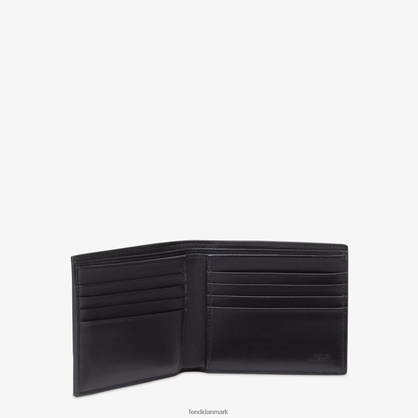 kaiman læder og stof bi-fold pung Mænd Fendi tilbehør sort A44V2D2595