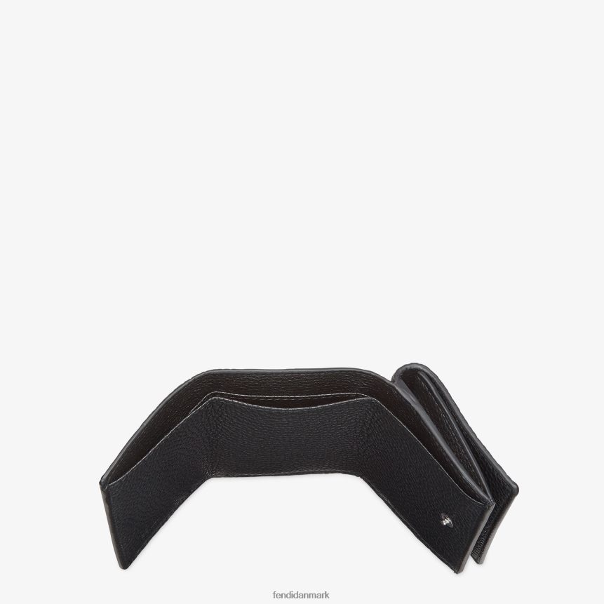 trefoldet læderpung Mænd Fendi tilbehør sort A44V2D2666