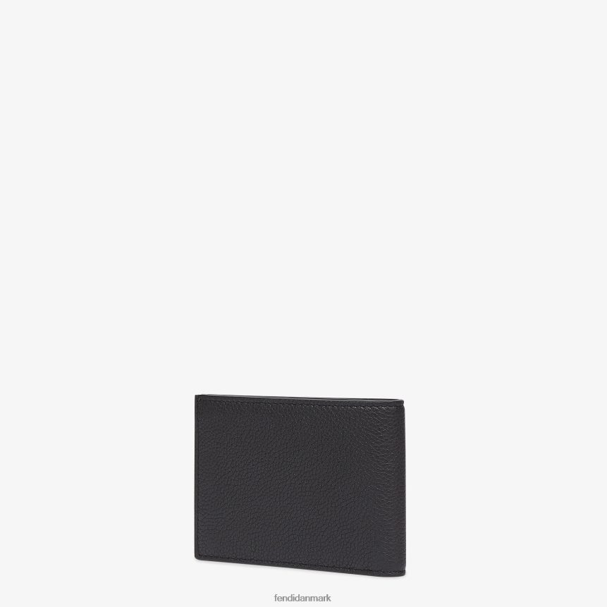 us dollar signatur læder bi-fold pung Mænd Fendi tilbehør sort A44V2D2615