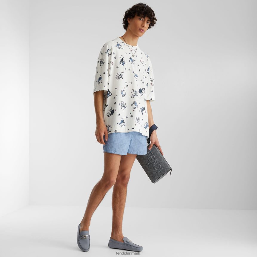 nubuck loafers Mænd Fendi fodtøj lyseblå A44V2D2222