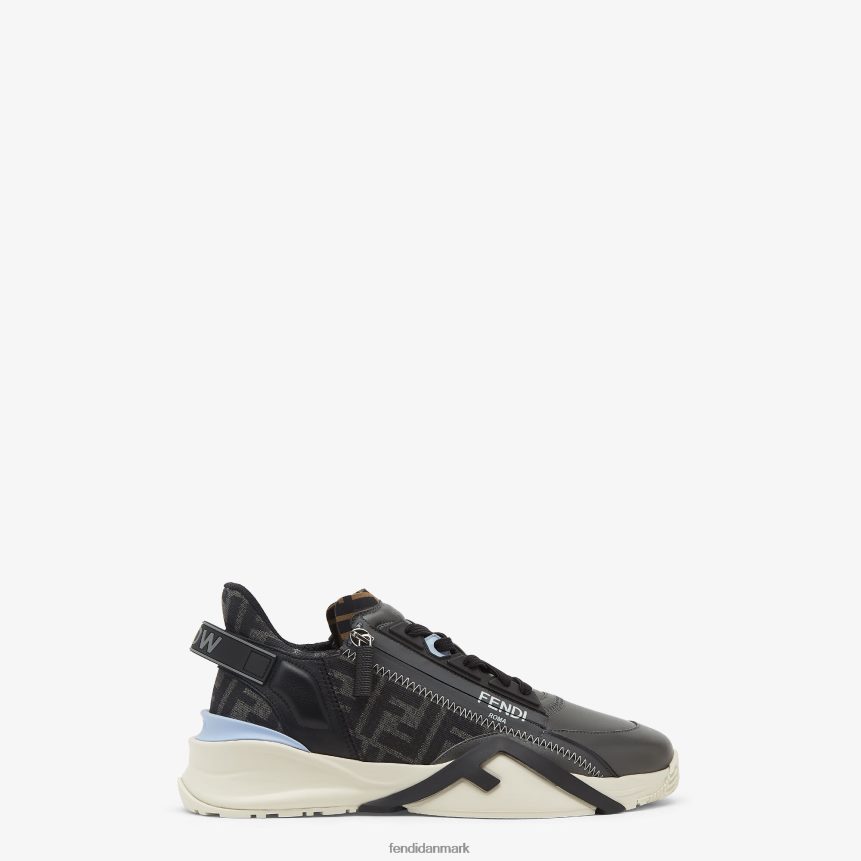 læder lave toppe Mænd Fendi fodtøj grå A44V2D2250