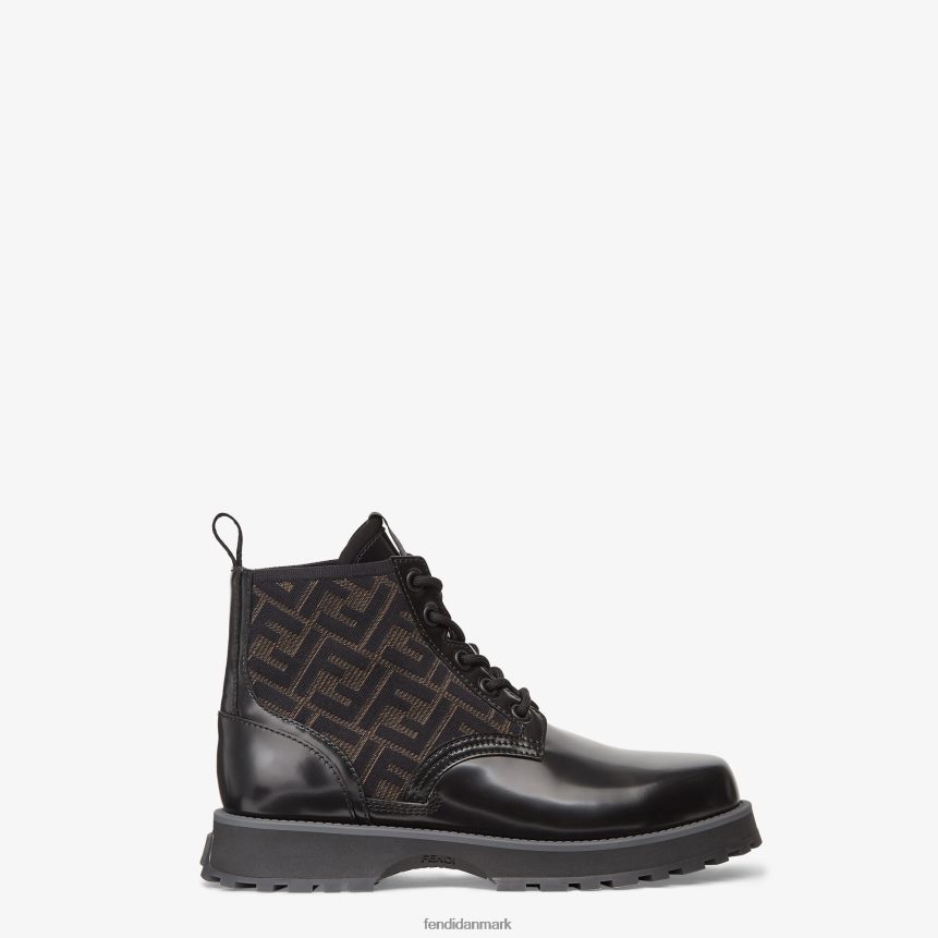 cykelstøvler i læder Mænd Fendi fodtøj sort A44V2D2220