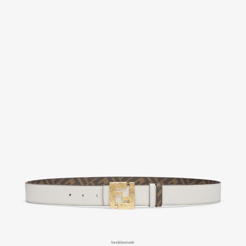 ff vendbart læderbælte Mænd Fendi tilbehør grå A44V2D2436