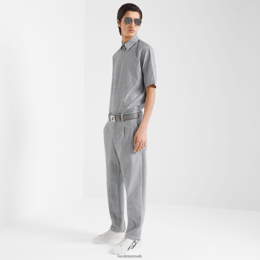 ff vendbart læderbælte Mænd Fendi tilbehør grå A44V2D2481