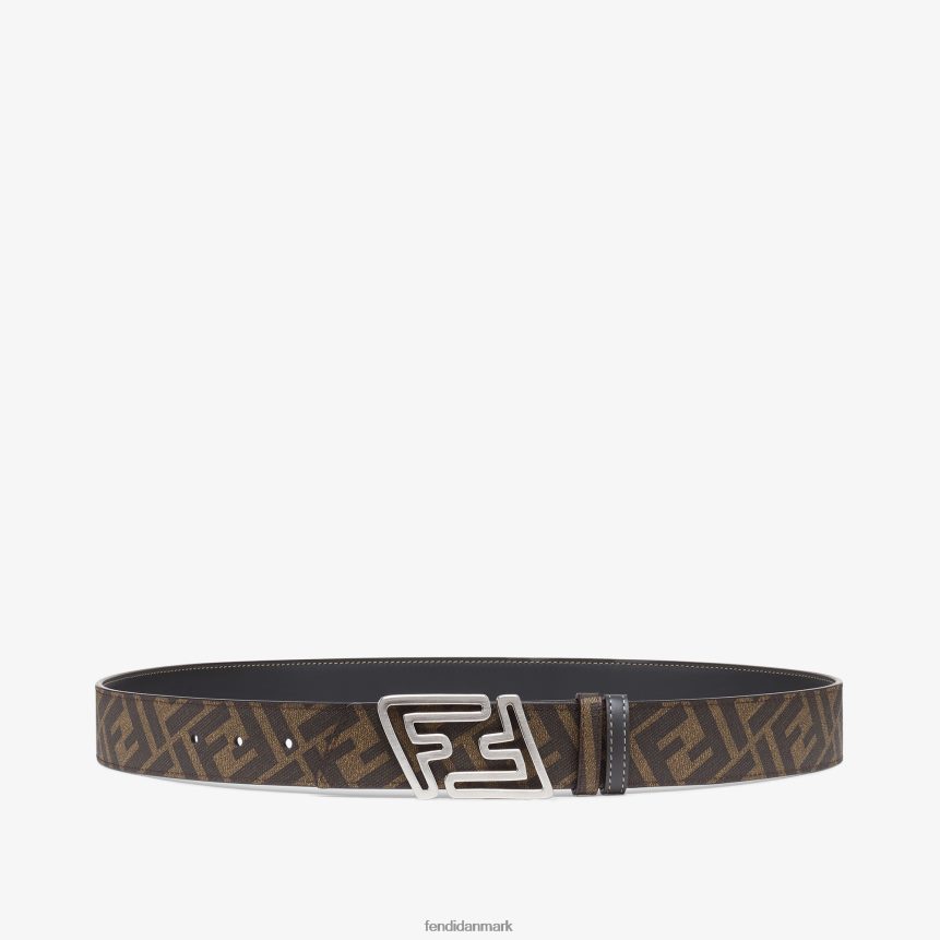 hurtigere vendbart læderbælte Mænd Fendi tilbehør grå A44V2D2429