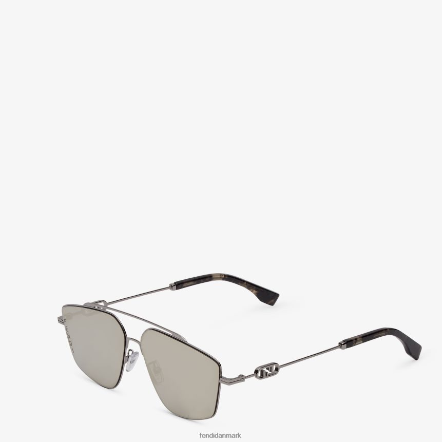 ruthenium metal solbriller med linser Mænd Fendi tilbehør grå A44V2D2445