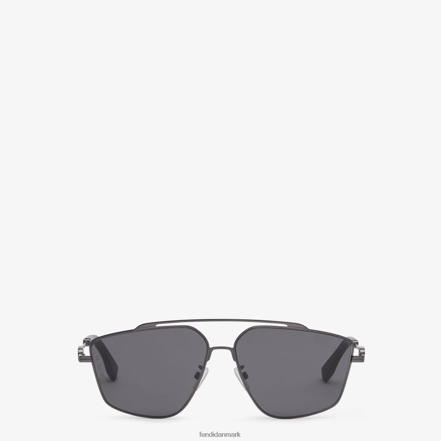 ruthenium metal solbriller med linser Mænd Fendi tilbehør sort A44V2D2467