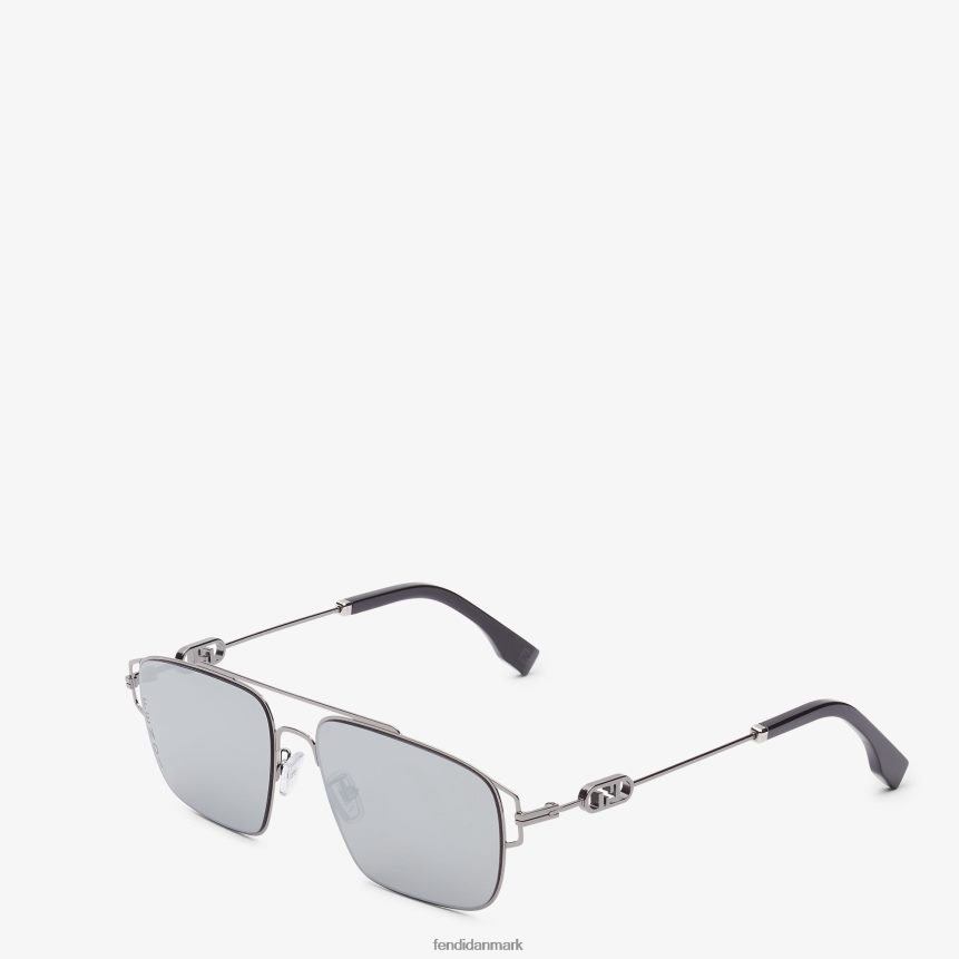 ruthenium metal solbriller med spejlglas Mænd Fendi tilbehør sort A44V2D2444