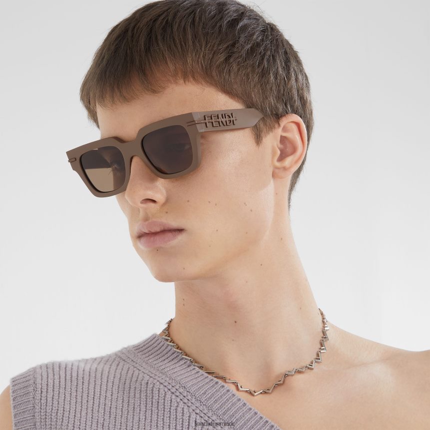 solbriller i grafisk acetat Mænd Fendi tilbehør beige A44V2D2551